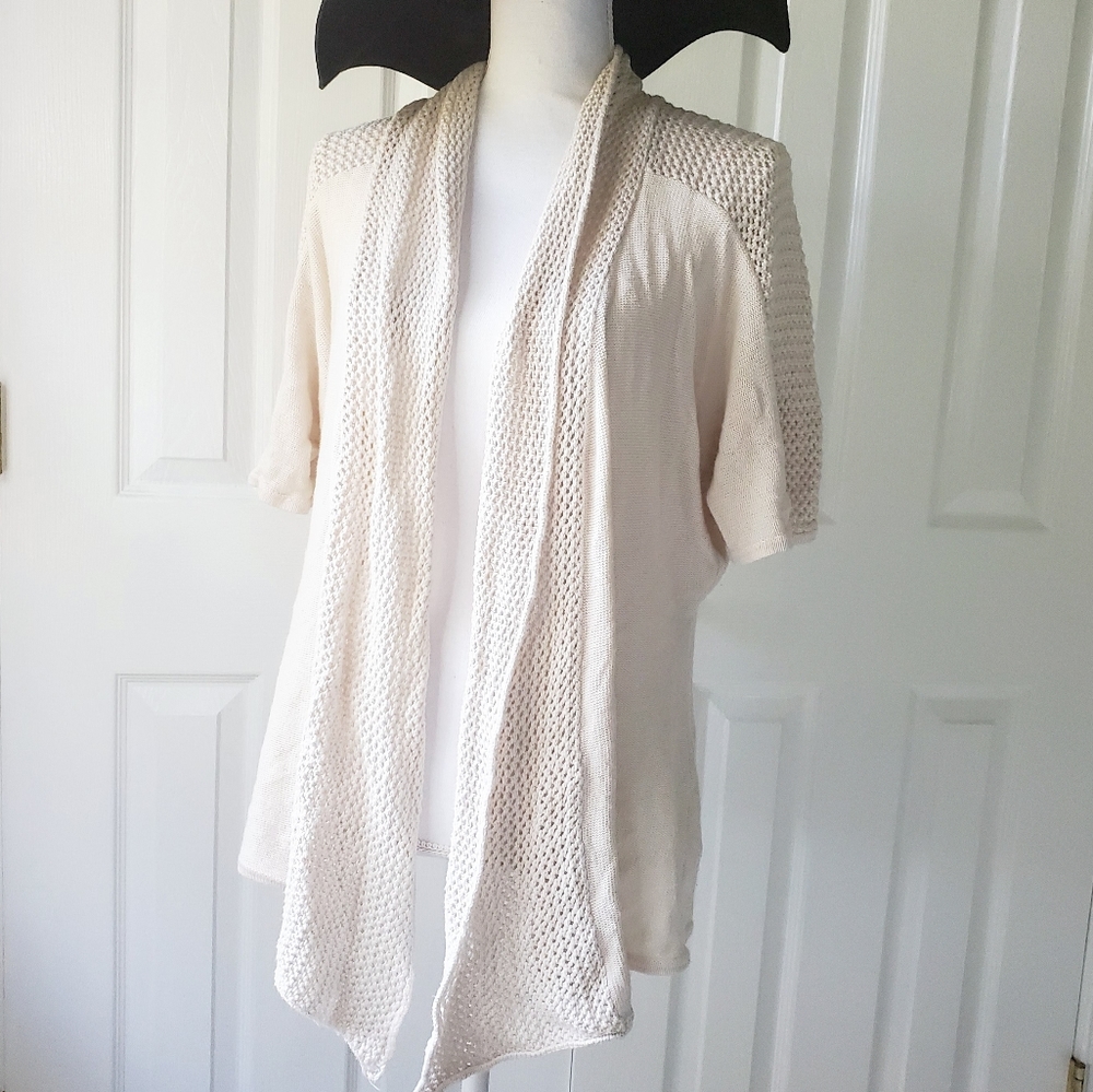 Belldini boho short sleeve flowy cardigan M